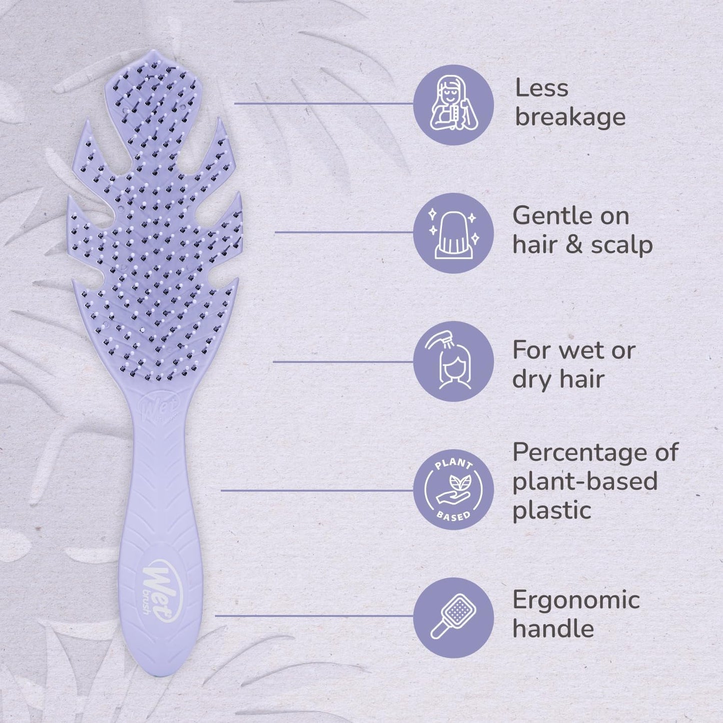 Wet Brush Go Green Detangler Brush By For Unisex - 1 Pc Hair Brush