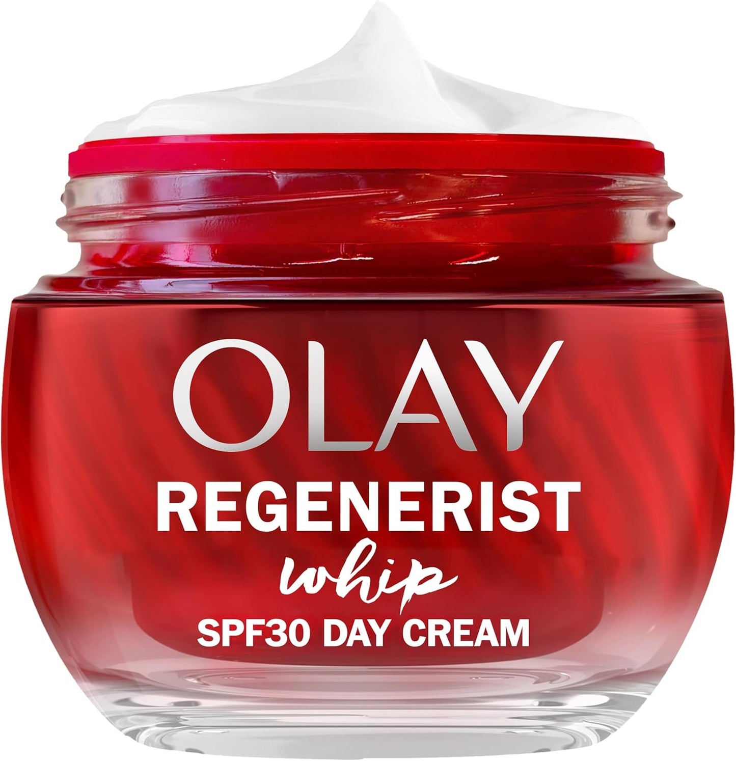 Olay Regenerist Whip Day Face Cream SPF30, Lightweight Anti-Wrinkle + Firming Skincare Moisturiser with Sun Protection, Anti-Ageing Niacinamide and Peptides, Renews, Firms and Hydrates 50ml
