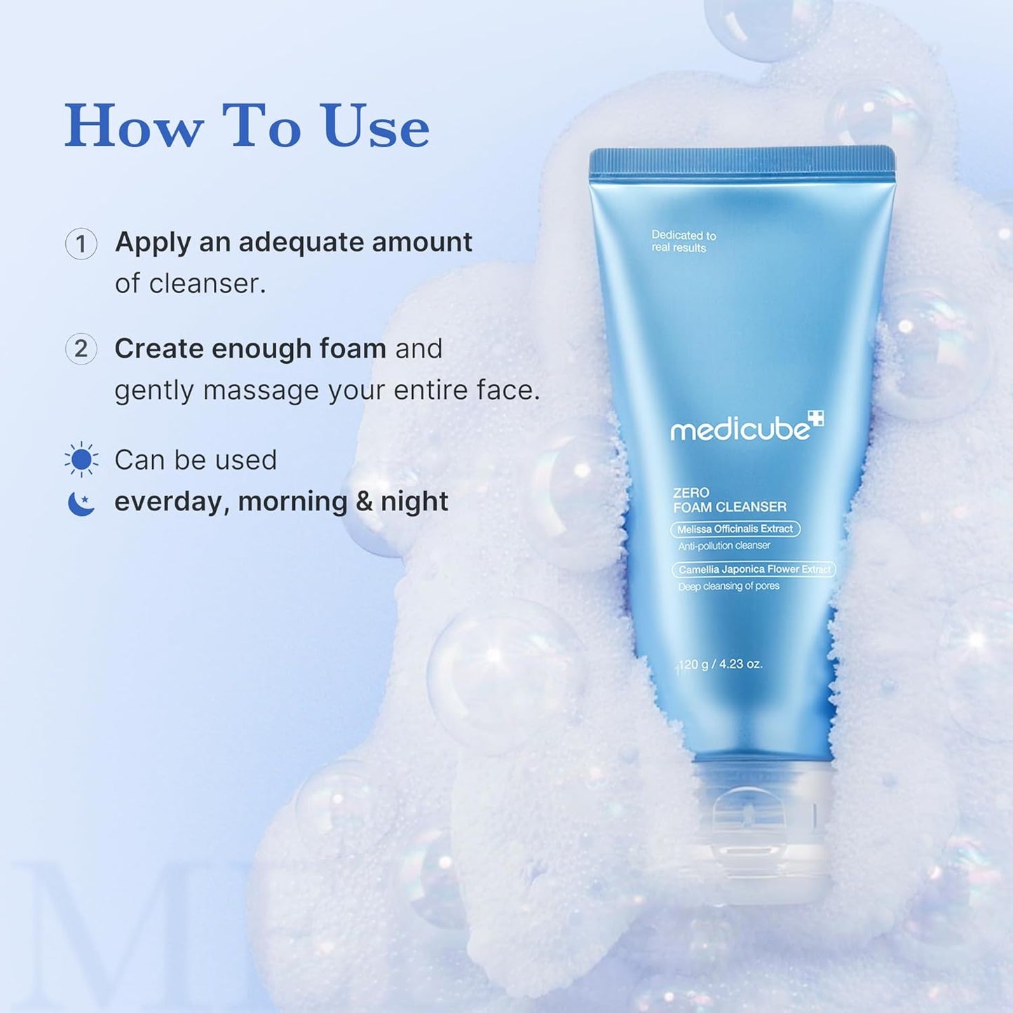 medicube Zero Foam Cleanser for Sensitive Skin - Sebum Control, Moisture Balance, and Pore Minimization | Korean Skincare 120g
