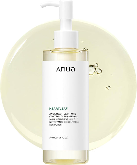 ANUA Heartleaf Pore Control Cleansing Oil, Oil Cleanser for Face, Makeup Blackhead Remover, Korean Skin Care, Original, 200ml/6.76 fl oz